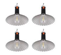 Jectse Lanterne de Camping Portative à LED, Lanterne Rechargeable USB C pour la Randonnée, Paquet de 4 pour les Aventures en Plein Air