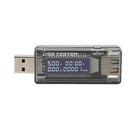 Jectse LCD Affichage du Périphérique USB Dispositif de Mesure de Dispositif de Tension USB Transparent Testeur de Flux Rapide Testeur de Charge Rapide pour Téléphones Mobiles Tablets Cars avec DC