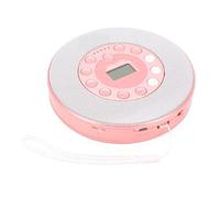 Jectse Lecteur CD Portable avec Haut-Parleur intégré Bluetooth Anti-Saut Batterie Rechargeable 2000 MAh Enregistrement CD sur clé USB pour Voyage en Voiture à Domicile (Pink)