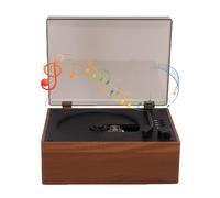 Jectse Lecteur CD Portable avec Haut-parleurs, Son Stéréo HiFi Bluetooth 5.1, Lecteurs de Musique CD Rétro en Bois avec écouteurs, Prise en Charge USB et Lecture AUX pour Maison et (Brown)