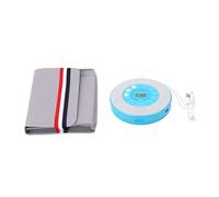 Jectse Lecteur CD Portable, Haut-Parleur Bluetooth intégré, Fonction Anti-Saut, Batterie Rechargeable de 2000 MAh, avec Enregistrement de CD sur clé USB et Micro intégré, pour Voiture, (Blue)