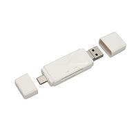 Jectse Lecteur Compact Ultra Slim 3 en 1 par Carte USB avec des Emplacements à Double Carte pour Le Lecteur de Mémoire USB Transmission de Fichiers Simples pour Un Téléphone Portable User Black