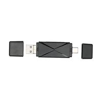 Jectse Lecteur Compact Ultra Slim 3 en 1 par Carte USB avec des Emplacements à Double Carte pour Le Lecteur de Mémoire USB Transmission de Fichiers Simples pour Un Téléphone Portable User Black