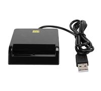 Jectse Lecteur de Carte USB Noir pour/Prend en Charge Plusieurs Processus de Carte à Puce, Idéal pour Le Réseau ATM, Le Paiement D'impôt, Lecteur de Puce USB CAC