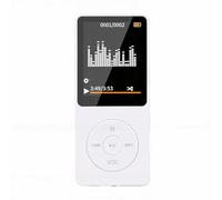 Jectse Lecteur MP3 avec écran 1,8 Pouces BT 5.3 128 Go Support Lecteur Audio HiFi Portable Enregistreur Radio FM de Livre électronique pour Le Sport, la Course, la Randonnée, (White)
