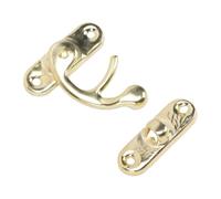 Jectse Left Latch Hook 50 Sets, Iron Swing Arm Latch, for Door (YELLOW)