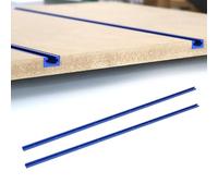 Jectse Lot de 4 Rails en T Universels en Alliage D'aluminium à Double Coupe de 1000 Mm avec Vis, Trous Pré-percés Bleus pour Gabarits de Travail du Bois, Fixations, établi, Pinces,