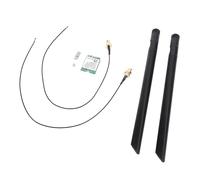 Jectse M.2 WiFi 6 Carte Haute Vitesse de 1800 Mbps Carte de Réseau Fil pour Transfert de Big Data et Support de Streaming pour / 11, (Antennes externes)