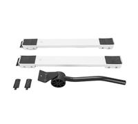 Jectse Machine à Laver Dolly Réglable Dual -Rw Design pour Objets Lourds 660 Lb Capacité pour les Plats des Réfrigérateurs (Roue directionnelle blanche + barre)