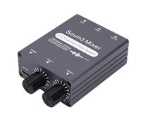 Jectse Mélangeur 2 Canaux, Commutateur de Mixage Sonore 3,5 Mm 2 en 1 avec Double Contrôle du Volume, pour Ordinateurs, écouteurs, Téléviseurs, Smartphones