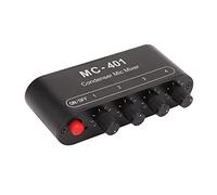 Jectse Mélangeur de micro 4 en 1 à condensateur de volume réglable avec interface sonore de 3,5 mm pour casque, haut-parleur, PC, smartphone, tablette