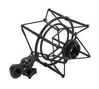 Jectse Mic Shock Mount Holder avec Conception de Corde élastique pour Music Studio, Game Live, Metal, comme illustré Image (BLACK)