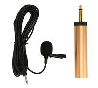 Jectse Microphone Cravate Filaire, Micro à Condensateur Omnidirectionnel avec Adaptateur 6,5 Mm, Câble de 16,4 Pieds, Micro à Pince pour Consoles Numériques, Instruments et