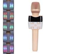 Jectse Microphone HiFi sans Fil avec Bruit et Son Stéréo 3D pour karaoké Chantant à la Maison Les Smartphones (Rose)
