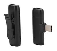 Jectse Microphone High-Performance 2,4g Microphone High-Performance pour L'enregistrement et Le Streaming en Direct pour Type C Smartphone User Black