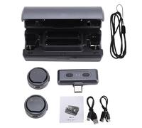 Jectse Microphone Lavalier sans Fil, Micro Cravate Antibruit avec pour Diffusion en Direct, Enregistrement Vidéo Court, Fonction de Réverbération, qualité Sonore Claire, 2 Micros