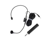 Jectse Microphone pour Casque, Perche Filaire Réglable et Flexible pour Amplificateurs Vocaux, Micro Casque Mains Libres 3,5 Mm pour Enseignants, Haut-parleurs, Entraîneurs,