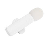 Jectse Microphone sans Fil Microphone sous la Forme d'un Cœur Droit 2,4 G - Idéal pour Le Streaming en Direct et Les Interviews (White)