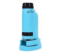 Jectse Microscope Portatif, Zoom 60X à 180X, Lumière LED, Microscope Portable avec 4 Lames D'échantillons pour L'exploration Scientifique des Enfants