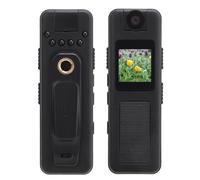 Jectse Mini Caméra Corporelle, Caméra Corporelle Portable HD 1080P avec Clip Arrière, Enregistreur de Police Personnel à Vision Nocturne avec Carte de 64 Go pour Les Forces de L'ordre à