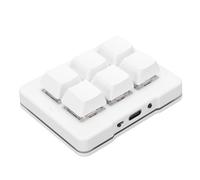 Jectse Mini Clavier Mécanique à 6 Touches, MK623U, Portable, Programmable à Une Main, Clavier de Jeu Filaire USB, Macro de Raccourci, Plug & Play pour Le Travail et Les Jeux (White)