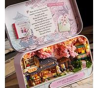 Jectse Mini Modèle de Théâtre en Boîte avec Lumières Chaudes, Plans Uniques, Théâtre en Boîte à Monter Soi-même, Idéal pour Les Amateurs de Bricolage et Les Décorateurs d'intérieur. (Q-007)