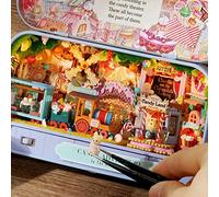 Jectse Mini Modèle de Théâtre en Boîte avec Lumières Chaudes, Plans Uniques, Théâtre en Boîte à Monter Soi-même, Idéal pour Les Amateurs de Bricolage et Les Décorateurs d'intérieur. (Q-009)