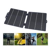 Jectse Mini Panneau Solaire, Chargeur Solaire Portable, avec Ports USB de Type C, pour Petit Ventilateur, Appareil Photo, Pompe à Eau, Vélo, Banque d'alimentation, Lanterne de Camping