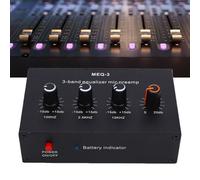 Jectse Mini Petit Préamplificateur Audio Stéréo, Préampli Micro, Réglage du Gain et Réduction du Bruit, Sorties Microphone 3,5 Mm et 6,35 Mm, Rechargeable de Type C