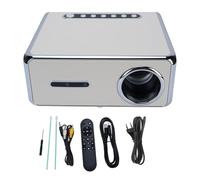Jectse Mini Projecteur 1080P, 6000LM, Projecteur Portable avec 1 Go de Cache, 8 Go de Mémoire, Mise au Point Automatique, pour Android 9, écran 150 Pouces pour Cinéma Maison et Film en (Prise UE)
