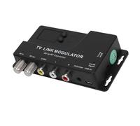 Jectse Modulateur AV vers RF, Adaptateur UHF avec Commutation de Canaux pour Tuner TV, Décodeur Satellite, Lecteur DVD, Compatible avec Les Consoles de Jeux, Magnétoscopes et Caméras de