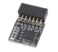 Jectse Module TPM 2.0, 14 Broches 2 X 7p 2,0 Mm Pitch Security Chip pour Gagne 11 Carte Mère, Prise en Charge DDR4 avec PCB Noir, pour Z590 H570 Q570 B560 H510 Série