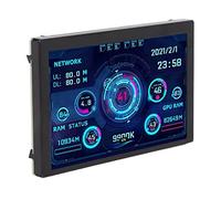 Jectse Moniteur de Données CPU PC, écran IPS 5 Pouces, Affichage de la Température, CPU GPU, Utilisation de la RAM, Vitesse du Réseau, Volume, Prévisions Météorologiques, Coque en