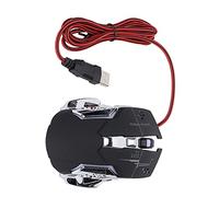 Jectse Mouse de Jeu USB Noir avec des Clics Exacts et Une Lumière Fraîche pour Les Entreprises et Jouer à Maus Filaire