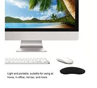 Jectse Mouse -pad Bracelet éponge de Rangement en Tissu Confortable pour le Bureau, Tapis de Souris Noir pour Barreau de Bureau à Domicile, Tissu + éponge de Mémoire