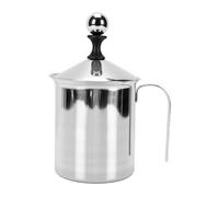 Jectse Mousseur à Lait en Acier Inoxydable 800 Ml, Mousseur Manuel à Double | Mousseur à lait manuel, machine à café portative, avec écran en double couche, pour chocolat chaud Latte Cappuccino