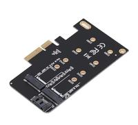 Jectse NGFF M.2 PCIe Adapter Double Slot Slot Extension pour 2242 2260 2280 SSDS PCIe X4 Carte avec Câble 3.0 pour Les Amateurs de Stockage
