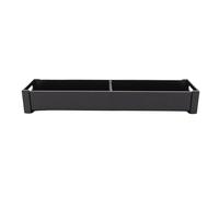 Jectse Organisateur de Tiroir D'argenterie, Plateau D'ustensiles de Cuisine Robuste Anti-rayures pour Cuillères Fourchettes en Aluminium Noir (10x4 1cm/3,9x16,1 pouces)