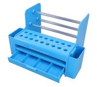 Jectse Organisateur de Tournevis de Bureau à 18 Grands Trous avec 8 Petits Trous et 4 Boîtes de Rangement, pour Brosses, Fers à Souder, Outils de Grattage et Outils de Sculpture,