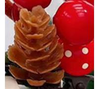 Jectse Ornement de Cheveux de Bois Mignons Barrettes de Cheveux de Noël Vibrants pour les Filles et les Dames Photographie 1 X épingle de Noël (11# White Net Pine Cone Khaki Antlers)