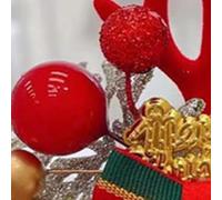 Jectse Ornement de Cheveux de Bois Mignons Barrettes de Cheveux de Noël Vibrants pour les Filles et les Dames Photographie 1 X épingle de Noël (14# perles rouges en bois rouge anglais)