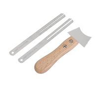 Jectse Outil de Réparation de Rainure de Touche de Guitare, Kit d'outils Luthier avec Manche en Métal et Bois en Dents de Scie, Outil d'entretien de Touche de Guitare pour Guitaristes Luthiers
