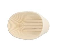 Jectse Panier de Fermentation, Panier de Fermentation Lavable pour Boulangerie à Domicile, de Cuisson de Forme Innovante pour Lever la Pâte de Cuisine (Ovale blanc cassé 25 * 15 * 8cm)