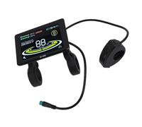 Jectse Panneau de Commande LCD Multi-Tension pour Vélo électrique avec Construction ABS pour Systèmes électriques 24 V 36 V 48, écran Couleur - Idéal pour Les Conversions de Vélo