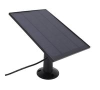 Jectse Panneau Solaire 8 W, Monocristallin Haute efficacité IP66 étanche pour Caméra Mangeoire à Oiseaux, avec Support Réglable à 360 Degrés et Câble de Charge de 9,84 Pieds (Black)