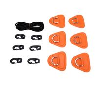 Jectse Papes D'anneau en Acier Inoxydable Facile à Utiliser avec Tension de Câble Réglable pour canoë à Démarrage Gonflable, Kit Pratique pour Les Amateurs de Planche de Surf en Kayak (Orange)