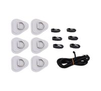 Jectse Papes D'anneau en Acier Inoxydable Facile à Utiliser avec Tension de Câble Réglable pour canoë à Démarrage Gonflable, Kit Pratique pour Les Amateurs de Planche de Surf en Kayak (Grey)