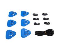 Jectse Papes D'anneau en Acier Inoxydable Facile à Utiliser avec Tension de Câble Réglable pour canoë à Démarrage Gonflable, Kit Pratique pour Les Amateurs de Planche de Surf en Kayak (Blue)