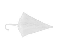 Jectse Parapluie en Dentelle, Parasol de Mariage Blanc, Parapluies Brodés Décorés de Danse pour Représentation sur Scène