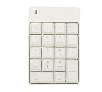 Jectse Pavé Numérique sans Fil, Pavé Numérique 2,4 GHz, Mini Claviers USB Portables, Clavier de Comptabilité Financière, Extensions 18 Touches pour l'Ornineur, PC, (White)